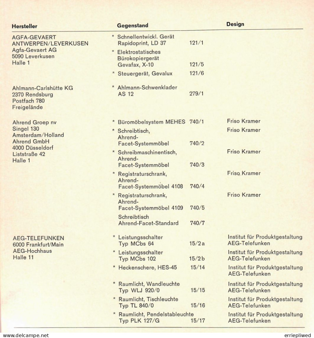 Die guten Industrieform. 1973