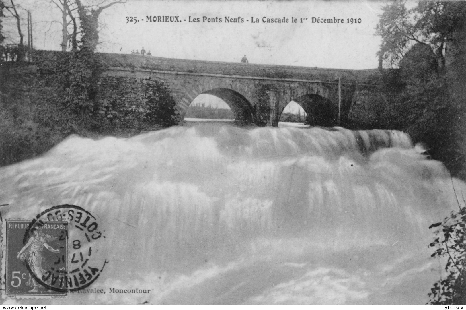 MORIEUX - Les Ponts Neufs - La Cascade Le 1er Décembre 1910 - Morieux