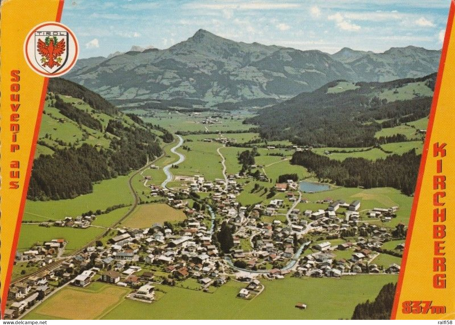 4 AK Österreich / Tirol * Kirchberg In Tirol - 3 Luftbildaufnahmen Und Eine Innenansicht Der Pfarrkirche Zum St. Ulrich - Kirchberg