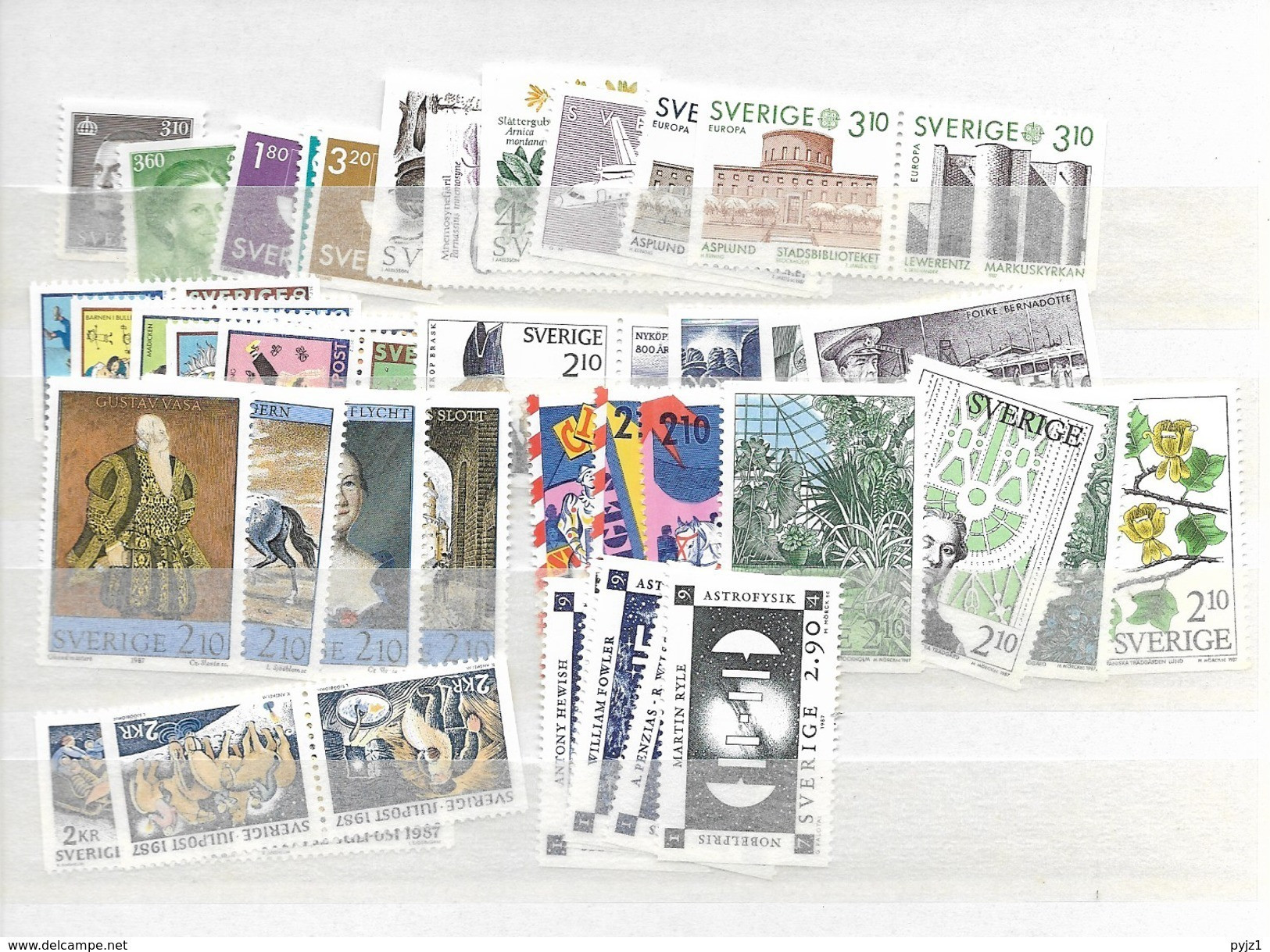 1987 MNH Sweden, Year Complete According To Michel, Postfris - Volledig Jaar