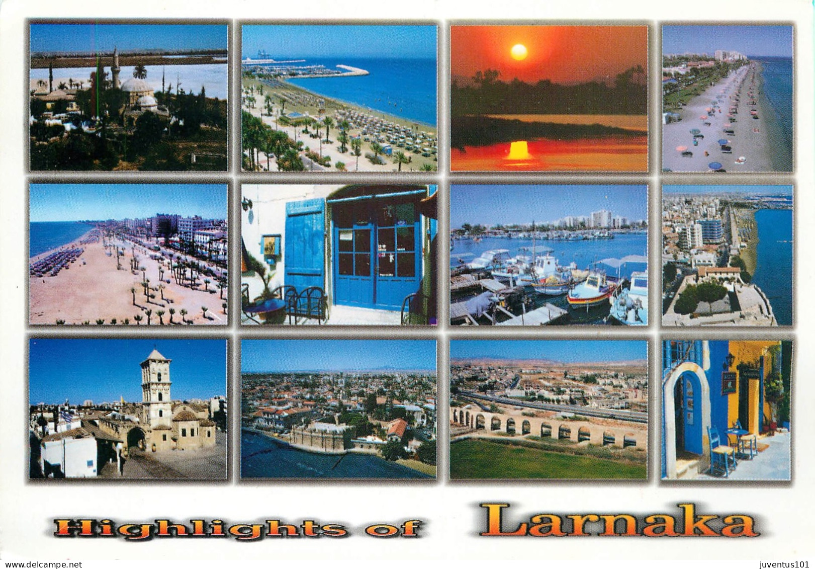 CPSM Cyprus-Highlights Of Larnaka-Multivues-Beau Timbre    L2340 - Chypre