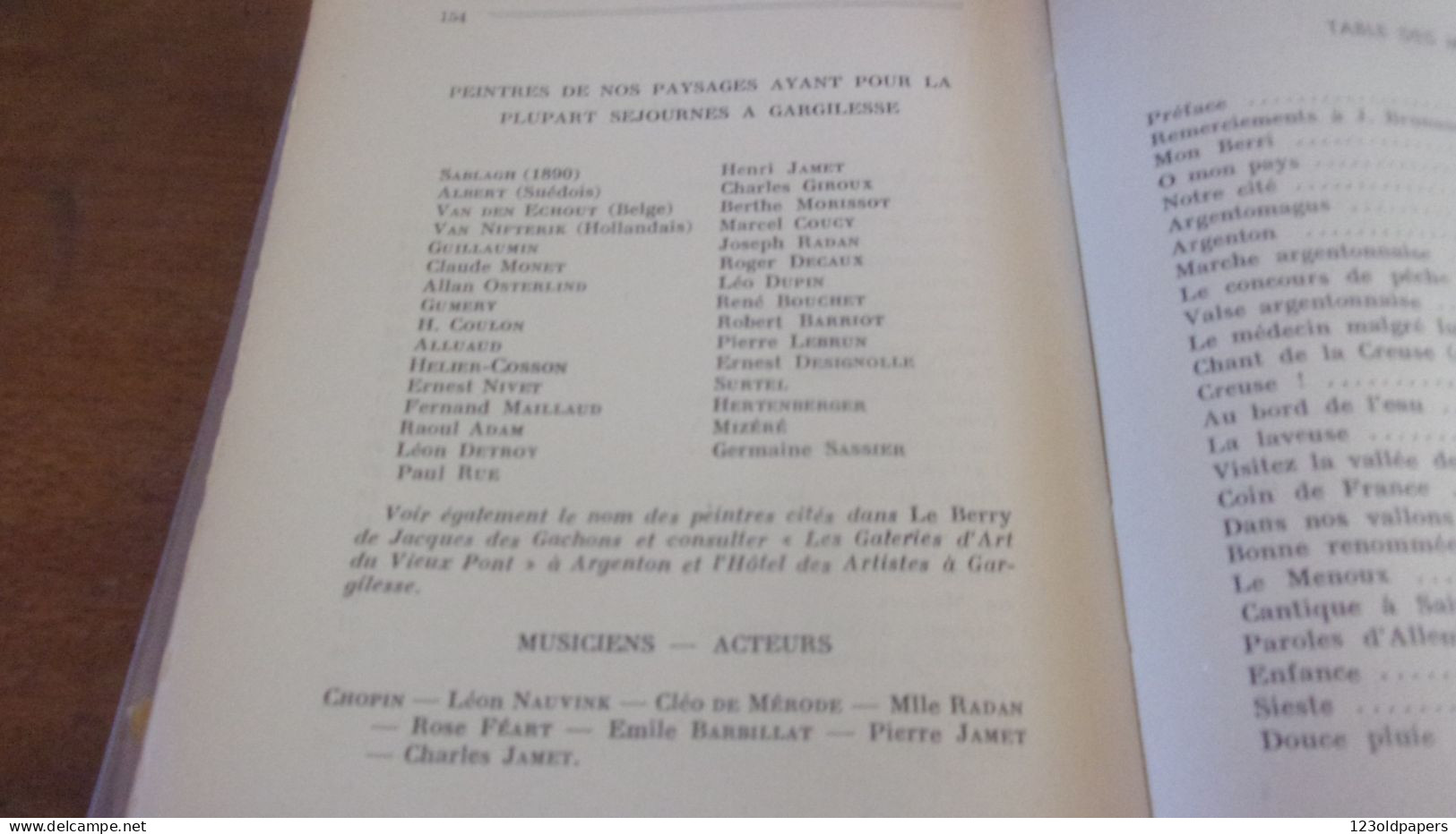 BERRY INDRE 1946  AVEC ENVOIDE L AUTEUR BRUNAUD J BELLE CREUSE GUIDE POETIQUE DE LA VALLEE DE LA CREUSE