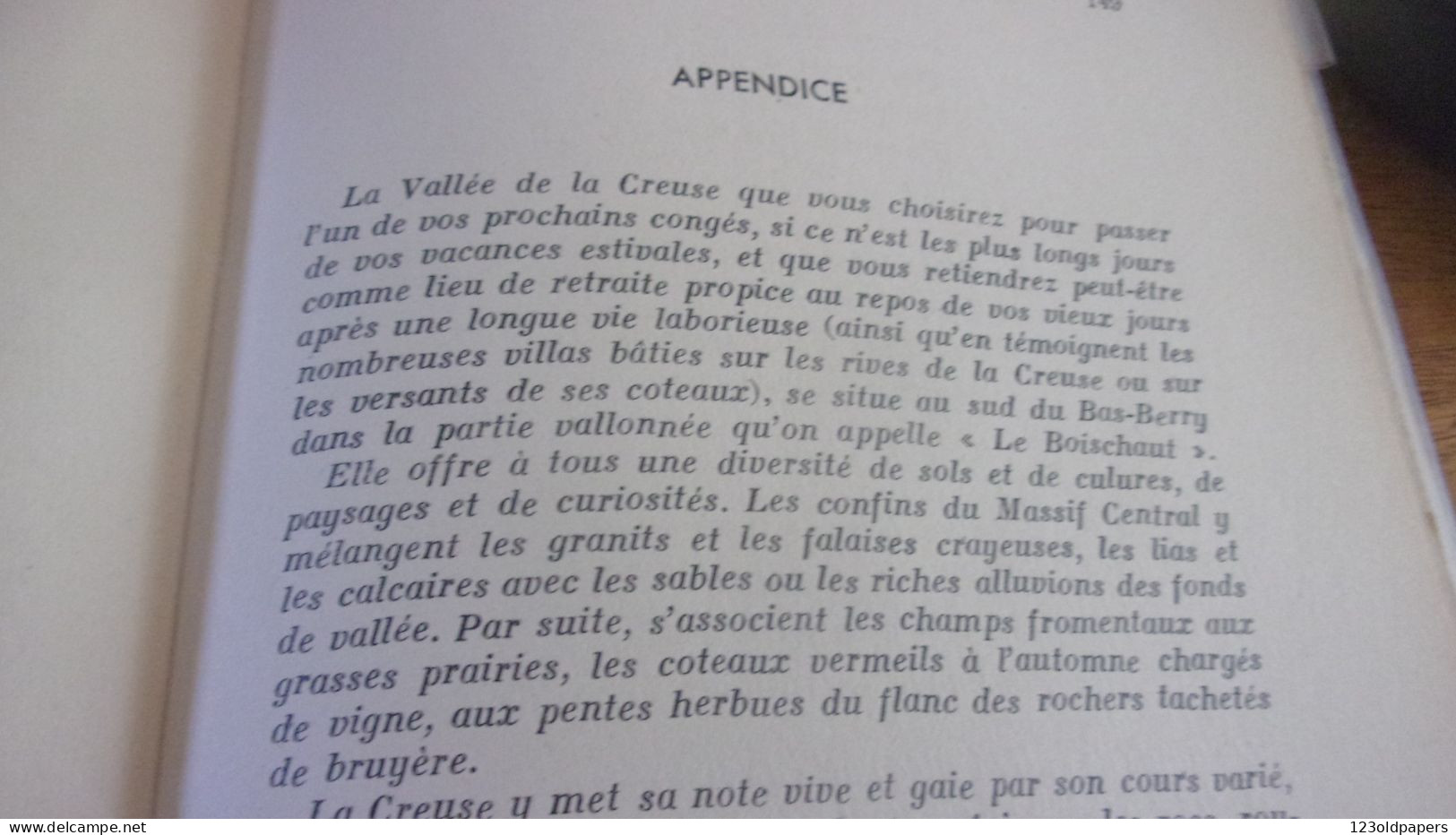 BERRY INDRE 1946  AVEC ENVOIDE L AUTEUR BRUNAUD J BELLE CREUSE GUIDE POETIQUE DE LA VALLEE DE LA CREUSE