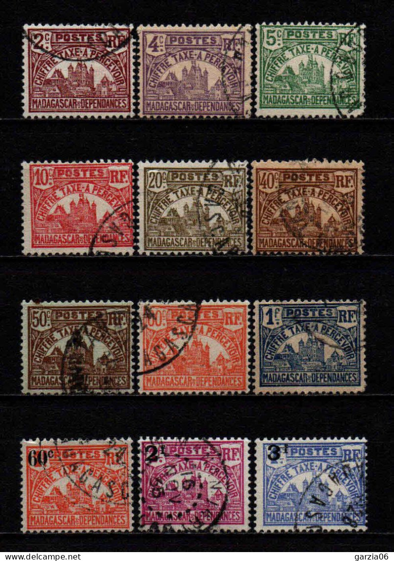 Madagascar  - 1908/24  - Palais Royal   -  Tb Taxe N° 8 à 19- Oblit - Used - Strafport