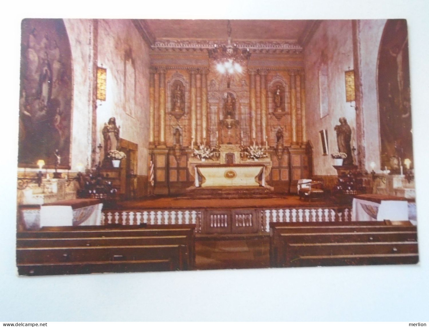 D197445      US  Old Mission  Santa Barbara  California - Interior Of Church   Ca 1950's - Santa Barbara