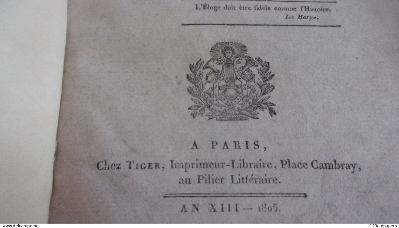 AN XIII 1805 PAR J S QUESNE ELOGE DE NICOLAS BOILEAU DESPREAUX MEMOIRE QUI A CONCOURU AU PRIX D ELOQUENCE EN FRIMAIRE AN - 1801-1900