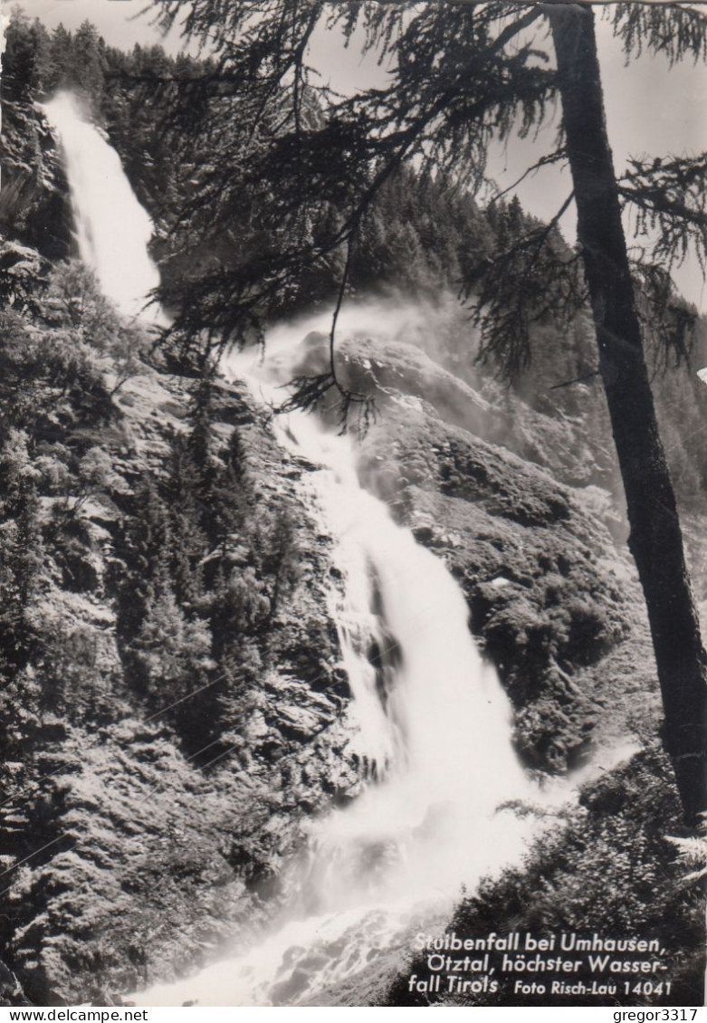 D3657) Stuibenfall Bei UMHAUSEN - Ötztal - - Höchster Wasserfall Tirols S/W ALT 1962 - Umhausen