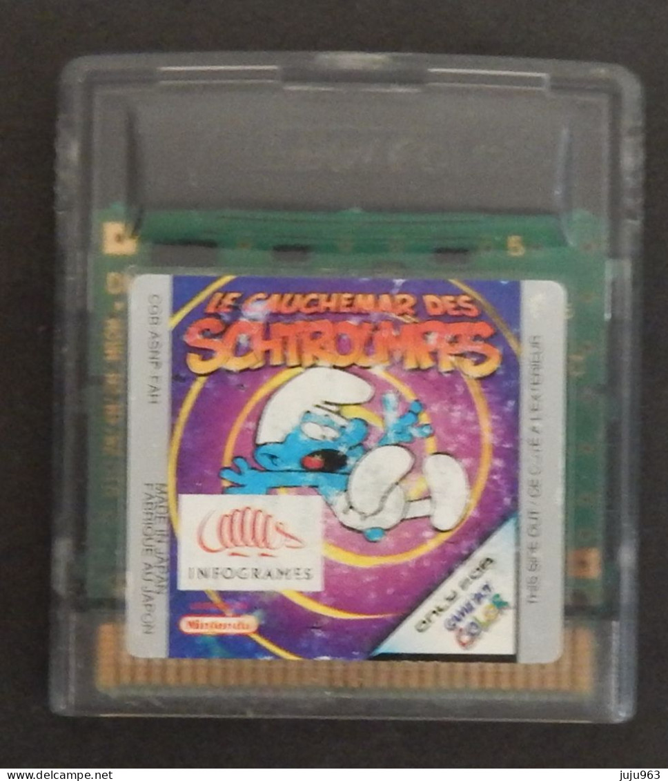 NITENDO GAME BOY COLOR "LE CAUCHEMAR DES SCHTROUMPS" SANS NOTICE OCCASION - Game Boy Color