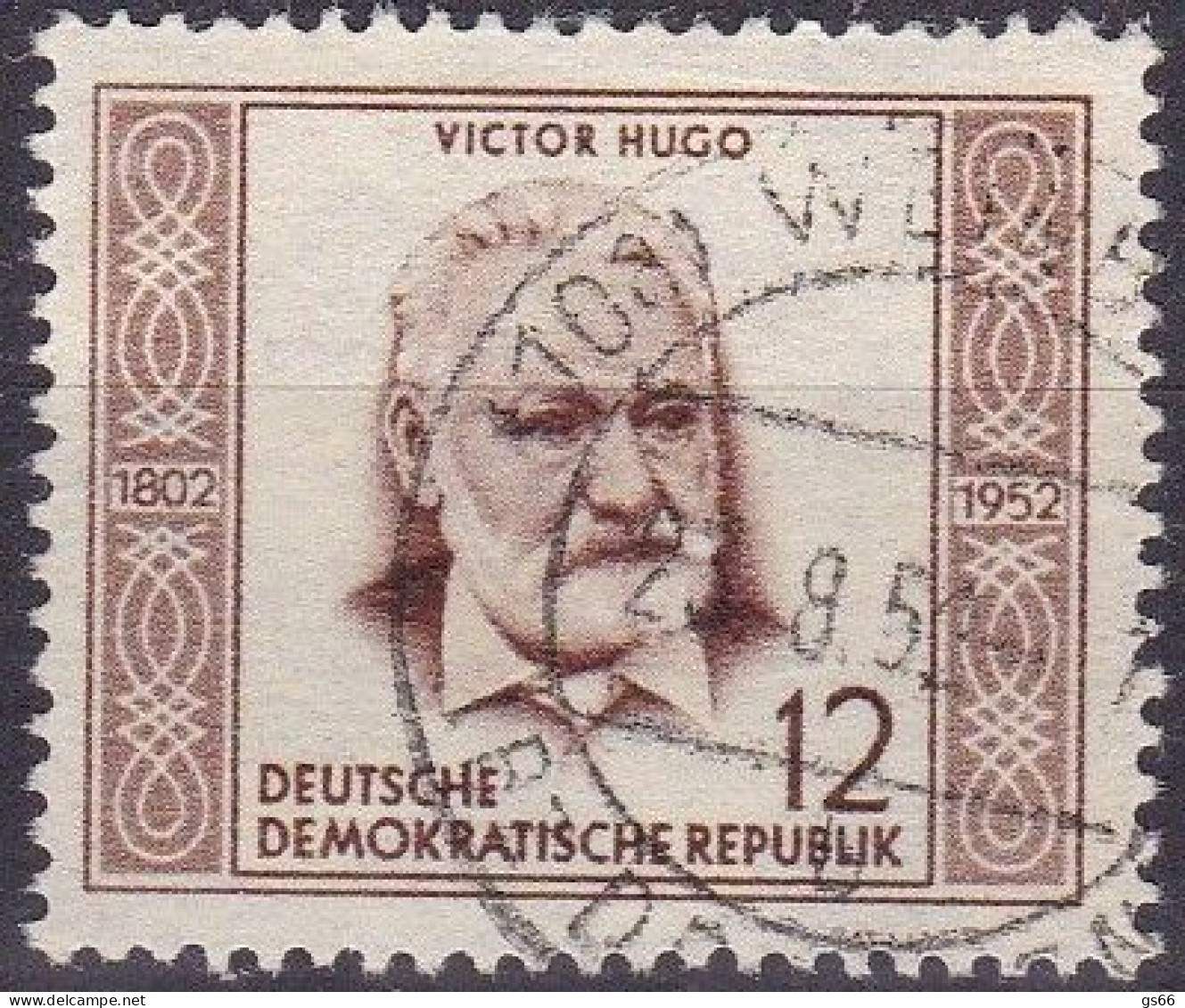 DDR, 1952, 311, USED Oo, Viktor Hugo, - Gebraucht
