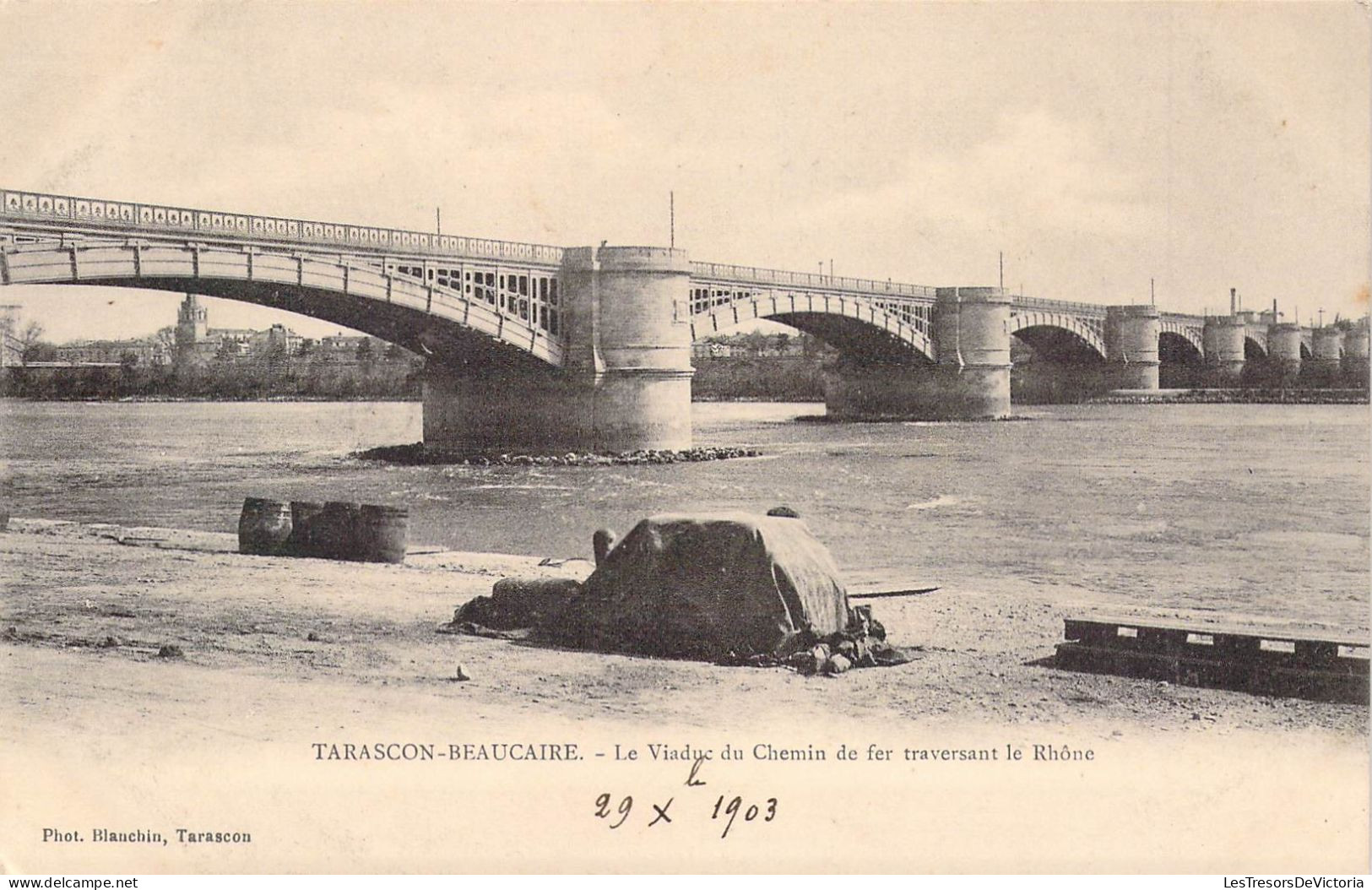 FRANCE - 13 - TARASCON BEAUCAIRE - Le Viaduc Du Chemin De Fer Traversant Le Rhône - Carte Postale Ancienne - Tarascon