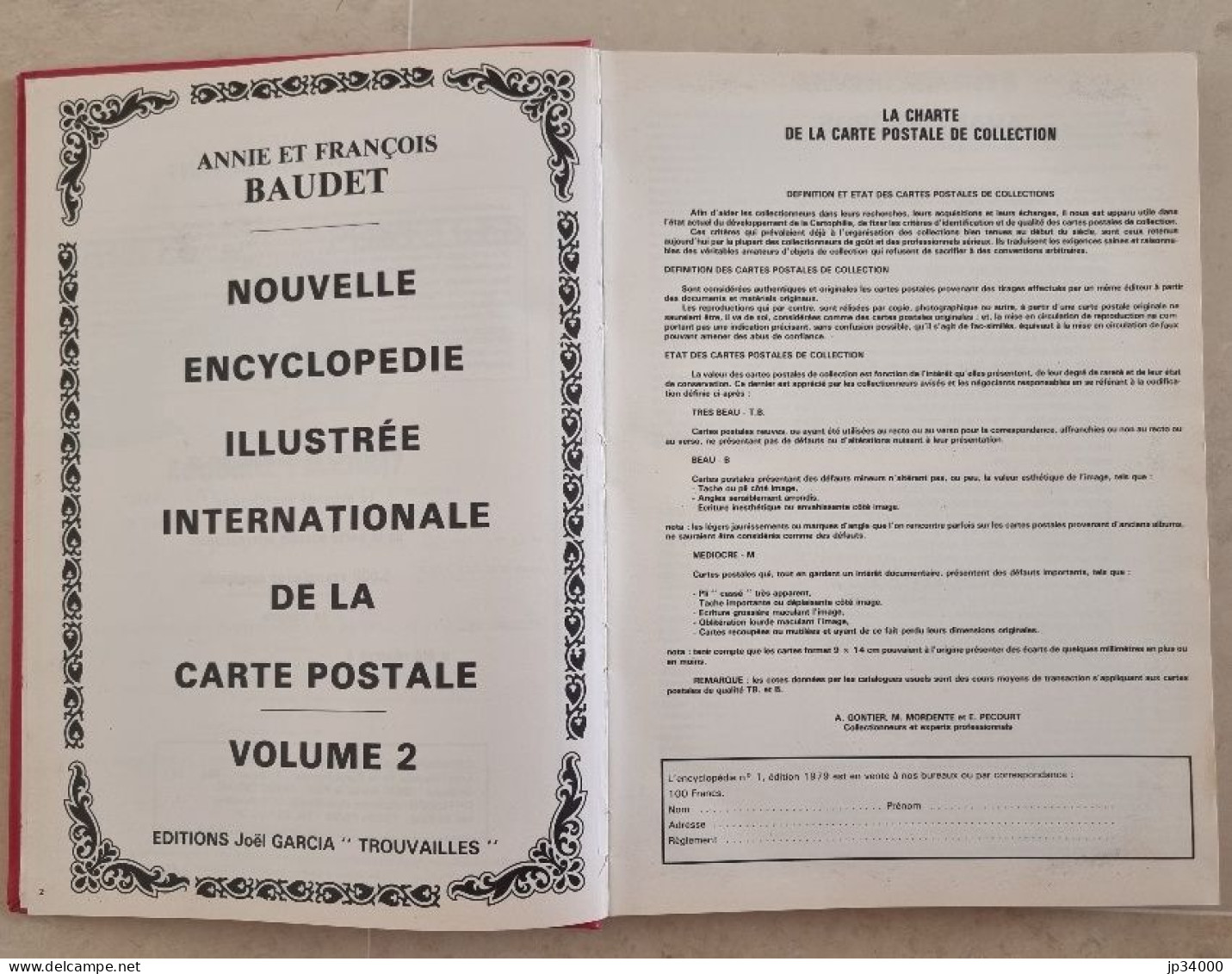 Nouvelle Encyclopédie Illustrée De La Carte Postale Internationale Par BAUDET (Ed Joel Garcia-trouvailles) - Books & Catalogs