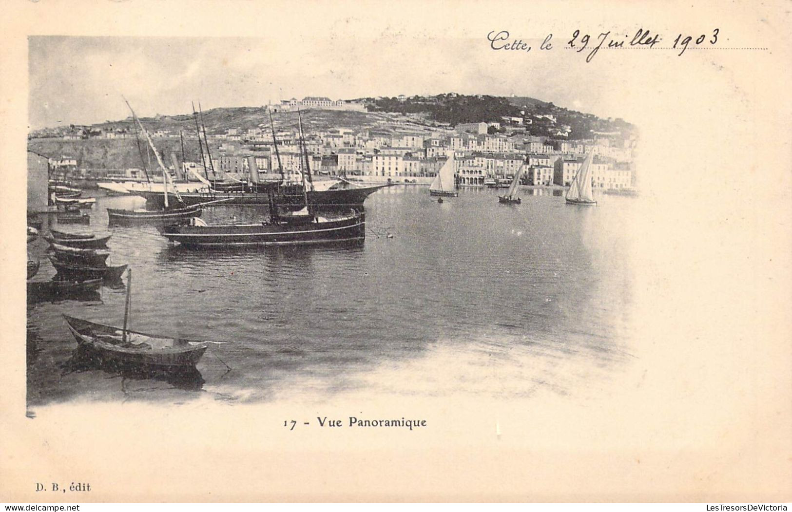 FRANCE - 34 - CETTE - Vue Panoramique - Edit D B  - Carte Postale Ancienne - Sete (Cette)