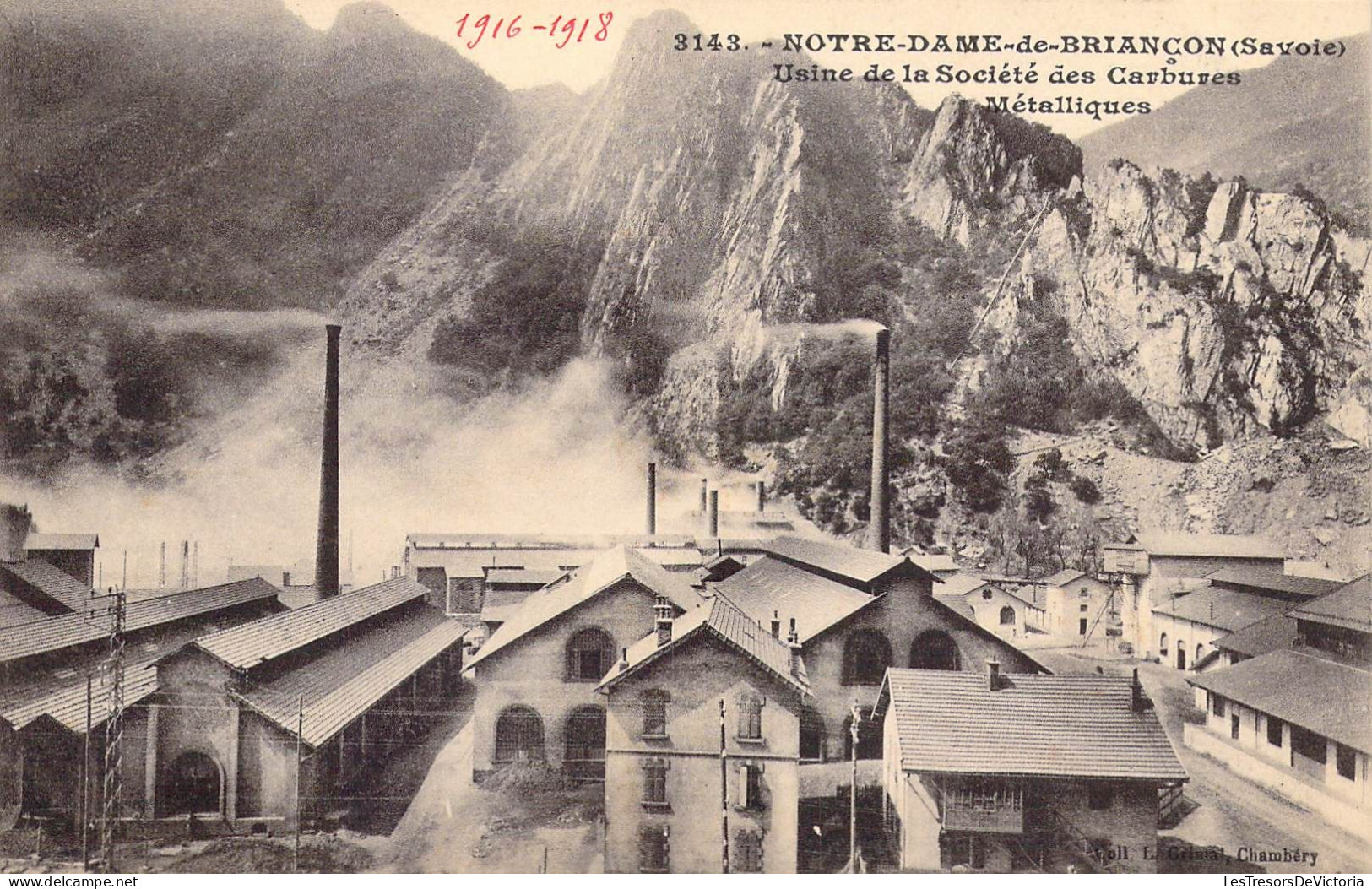 FRANCE - 73 - BONNEVAL SUR ARC - Notre Dame De Briançon - Usine De La Société Des Carbures ...  - Carte Postale Ancienne - Bonneval Sur Arc