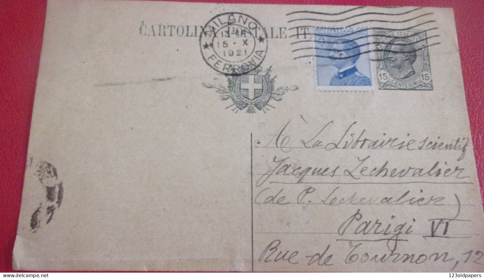 AUTOGRAPHE SUR ENTIER PROFESSEUR  CALEGARI MATTEO POREC 1858 1929 CROATIE BOTANISTE HRVATSKI BOTANIČAR ​​POREČ - Kroatien