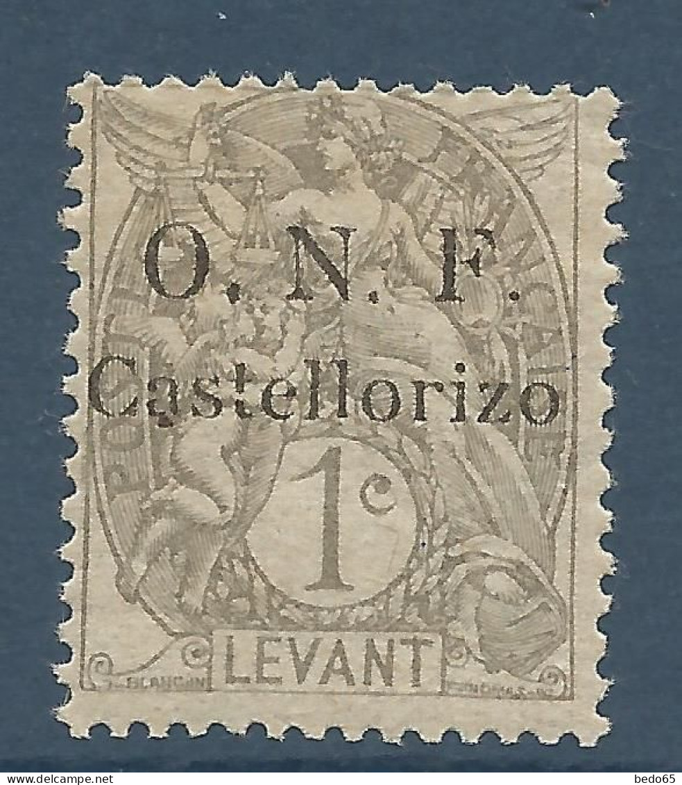 CASTELLORIZO N° 14 Variétée F Et T Cassé NEUF* TRACE DE CHARNIERE  / Hinge  / MH - Nuovi