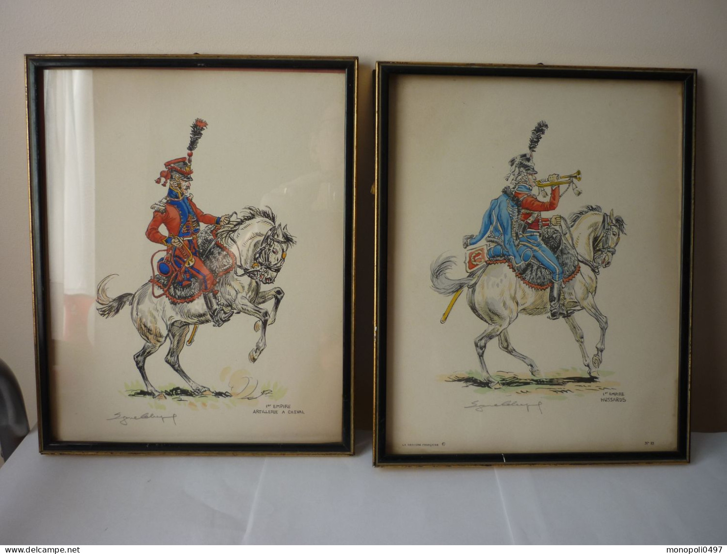 Eugène Leliepvre - Deux Lithographies En Couleur - Militaire - Militaria - Hedendaagse Kunst