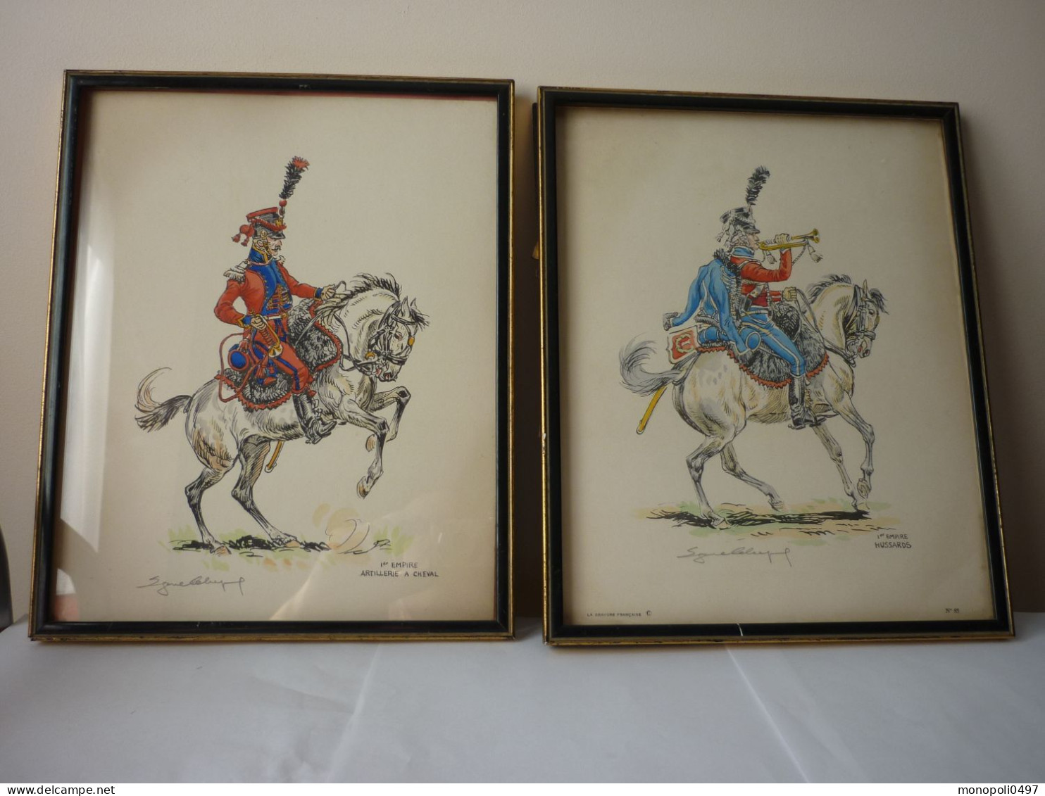 Eugène Leliepvre - Deux Lithographies En Couleur - Militaire - Militaria - Art Contemporain