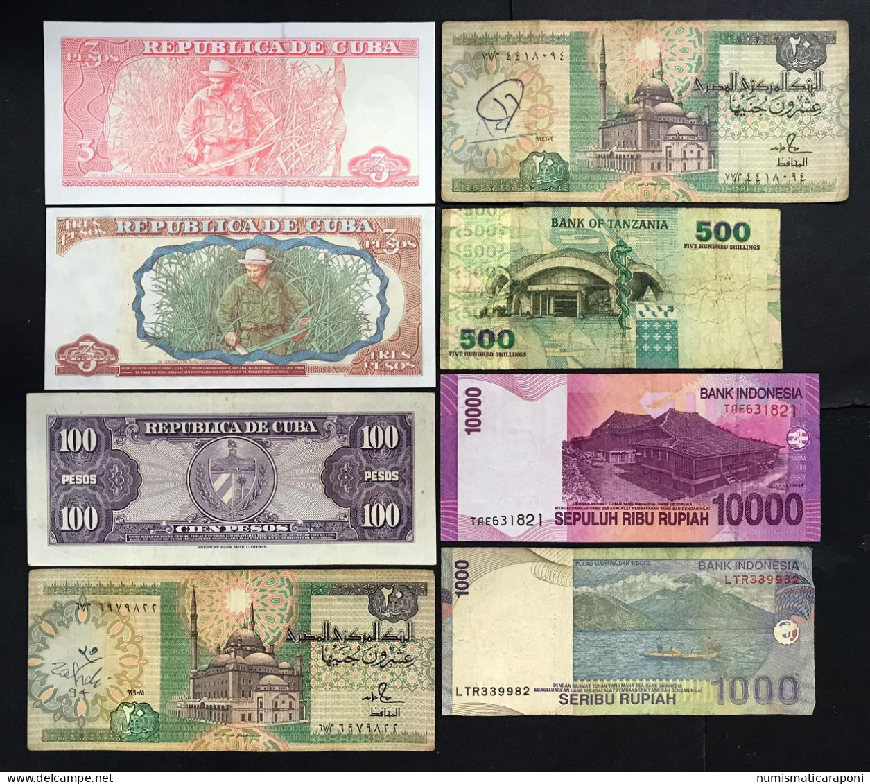 TANZANIA Indonesia Italia Egitto La Isla 14 Banconote  LOTTO.4764 - Tanzanie