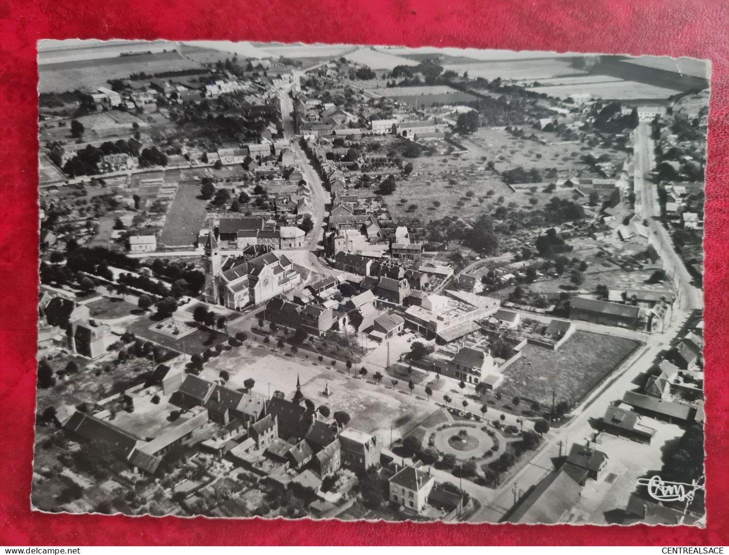 Carte CHAULNES VUE AERIENNE LA PLACE - Chaulnes