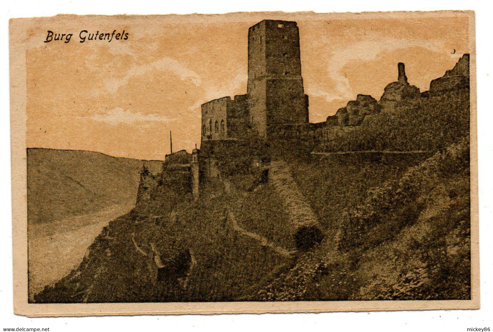 Allemagne--KAUB--1912--Burg Gutenfels --Ruines Du Chateau - Kaub