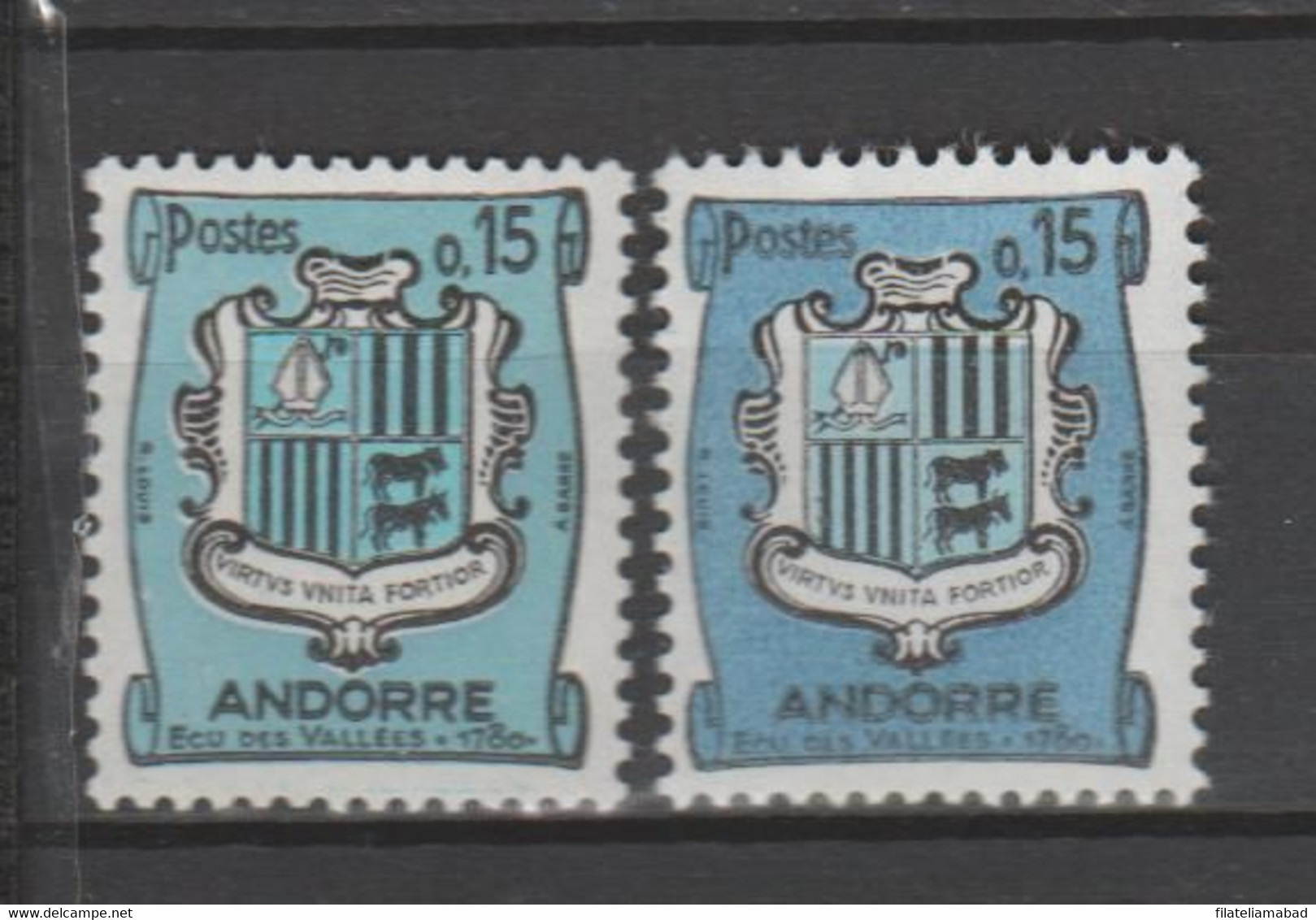 ANDORRA C. FRANCÉS SELLOS DISTINTO COLOR  (S.8) - Used Stamps
