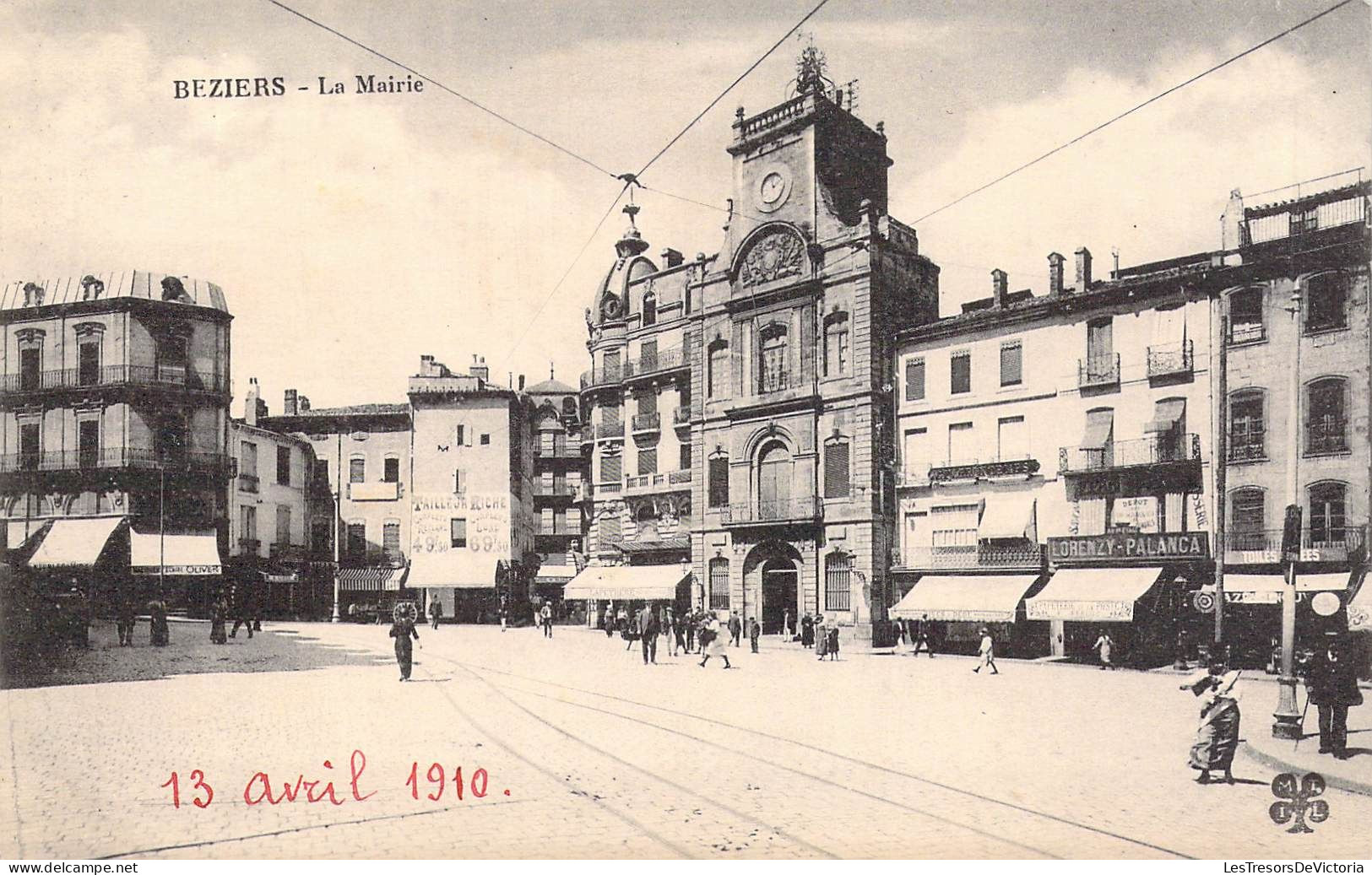 FRANCE - 34 - BEZIERS - La Mairie - 13 Avril 1910 - Carte Postale Ancienne - Beziers