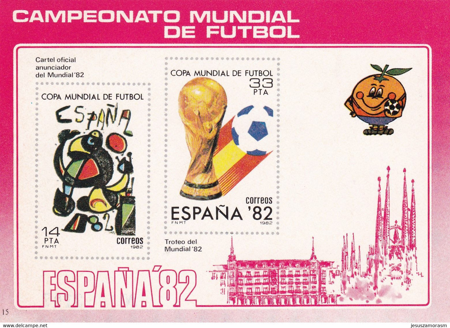 España HR - Futbol - 15 Roja - Feuillets Souvenir