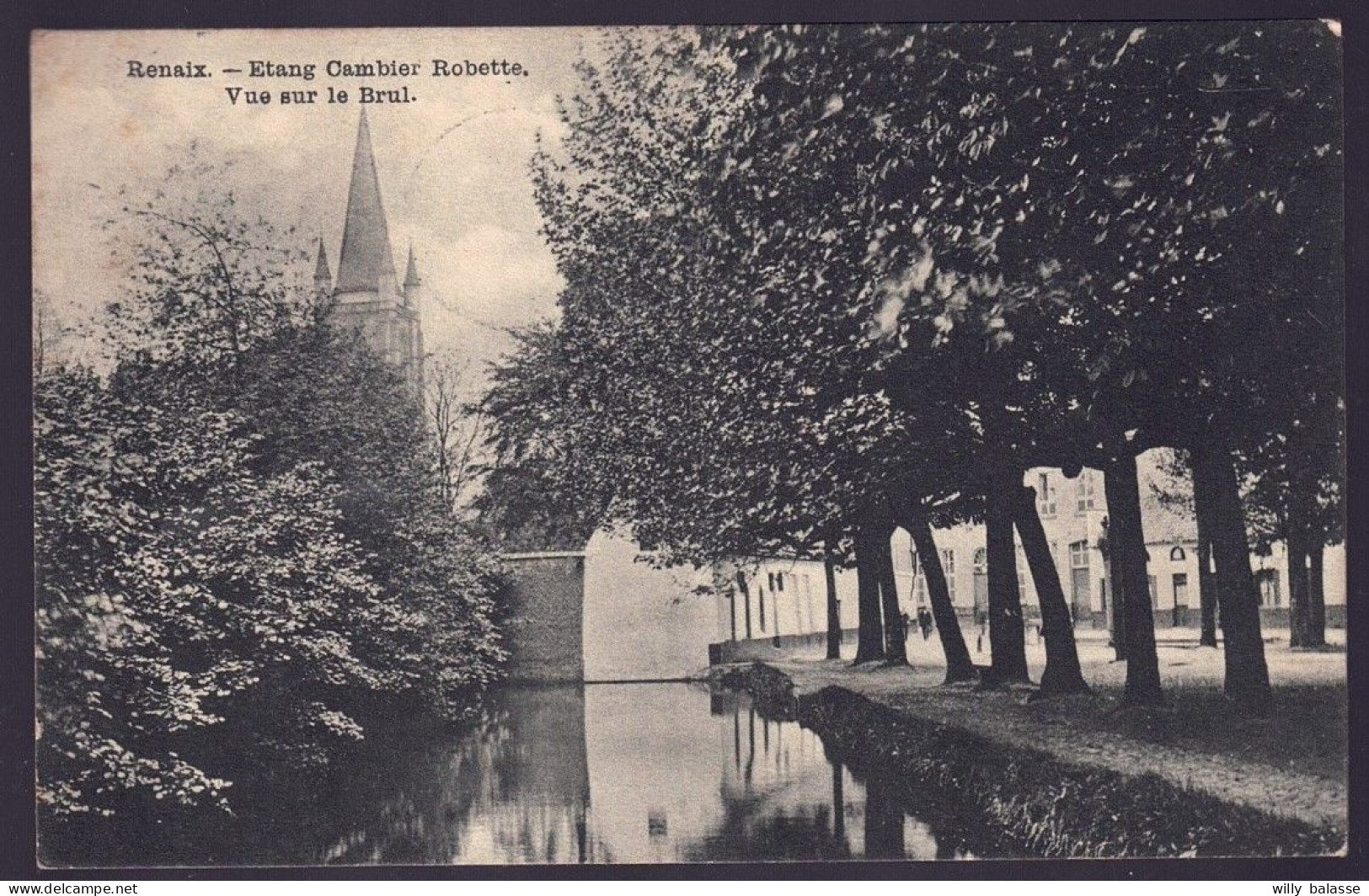 +++ CPA / TA - RENAIX - RONSE - Etang Cambier Robette - Vue Sur Le Brul  // - Renaix - Ronse