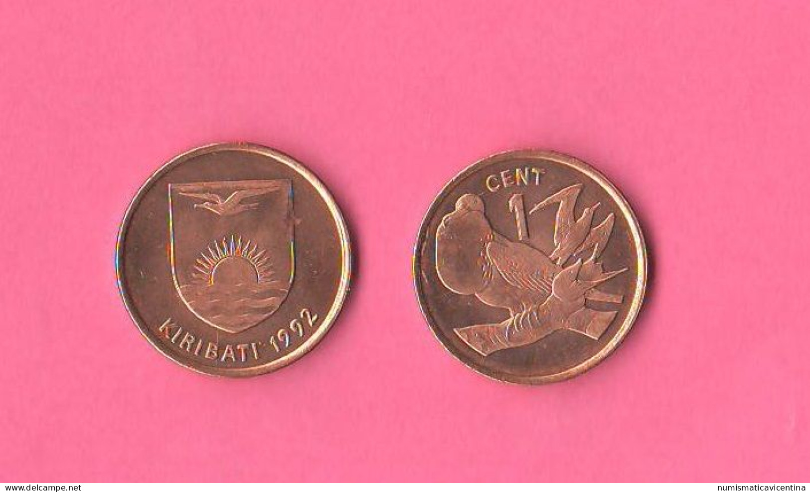 Kiribati 1 Cent 1992 Steel + Bronze - Kiribati