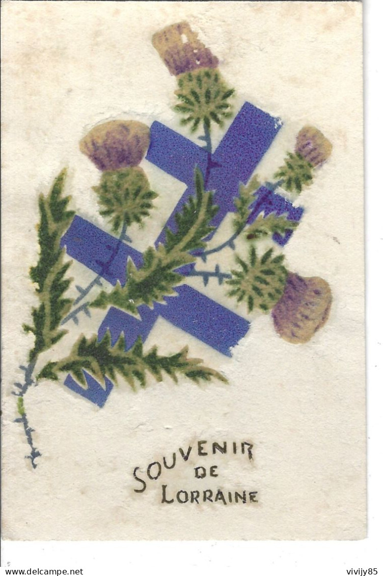 54 - FOUG - Carte " Souvenir De LORRAINE " ( Croix , Bleuets ) - Foug