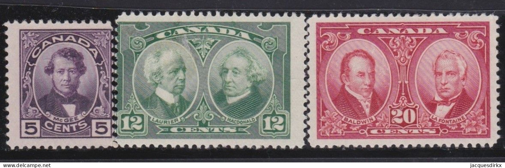 Canada     .    SG  .    271/273          .    *      .     Mint-hinged - Unused Stamps