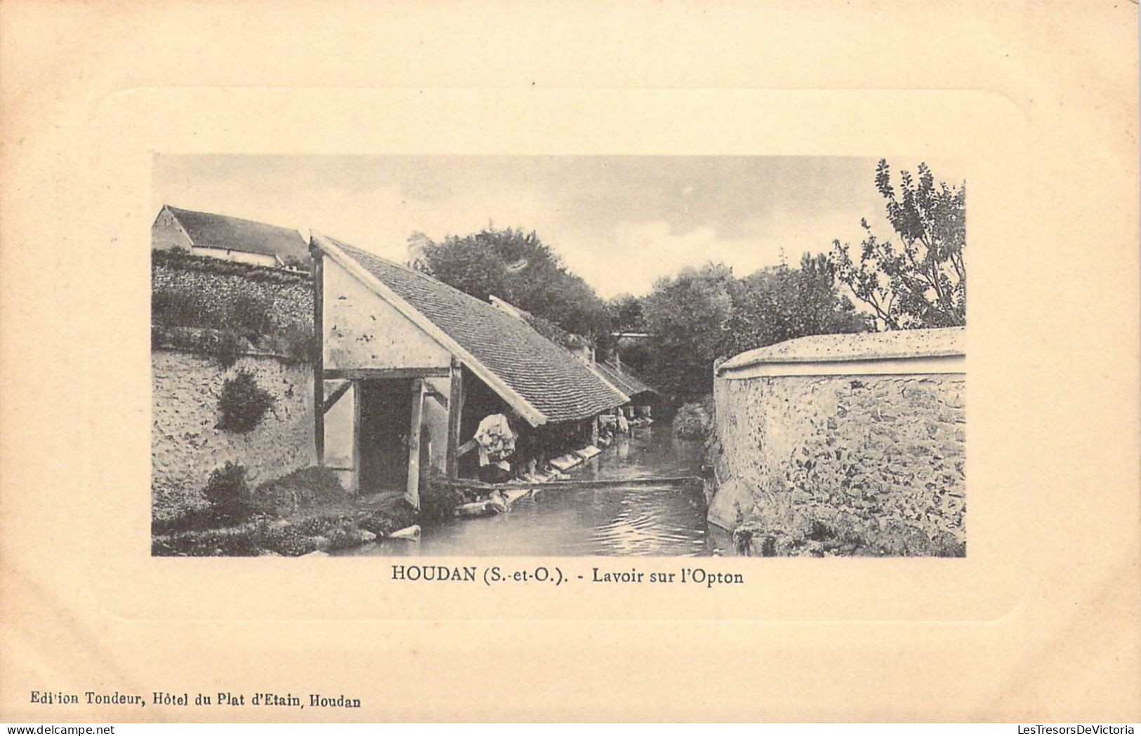 FRANCE - 78 - HOUDAN - Lavoir Sur L'Opton - Edition Tondeur - Carte Postale Ancienne - Houdan