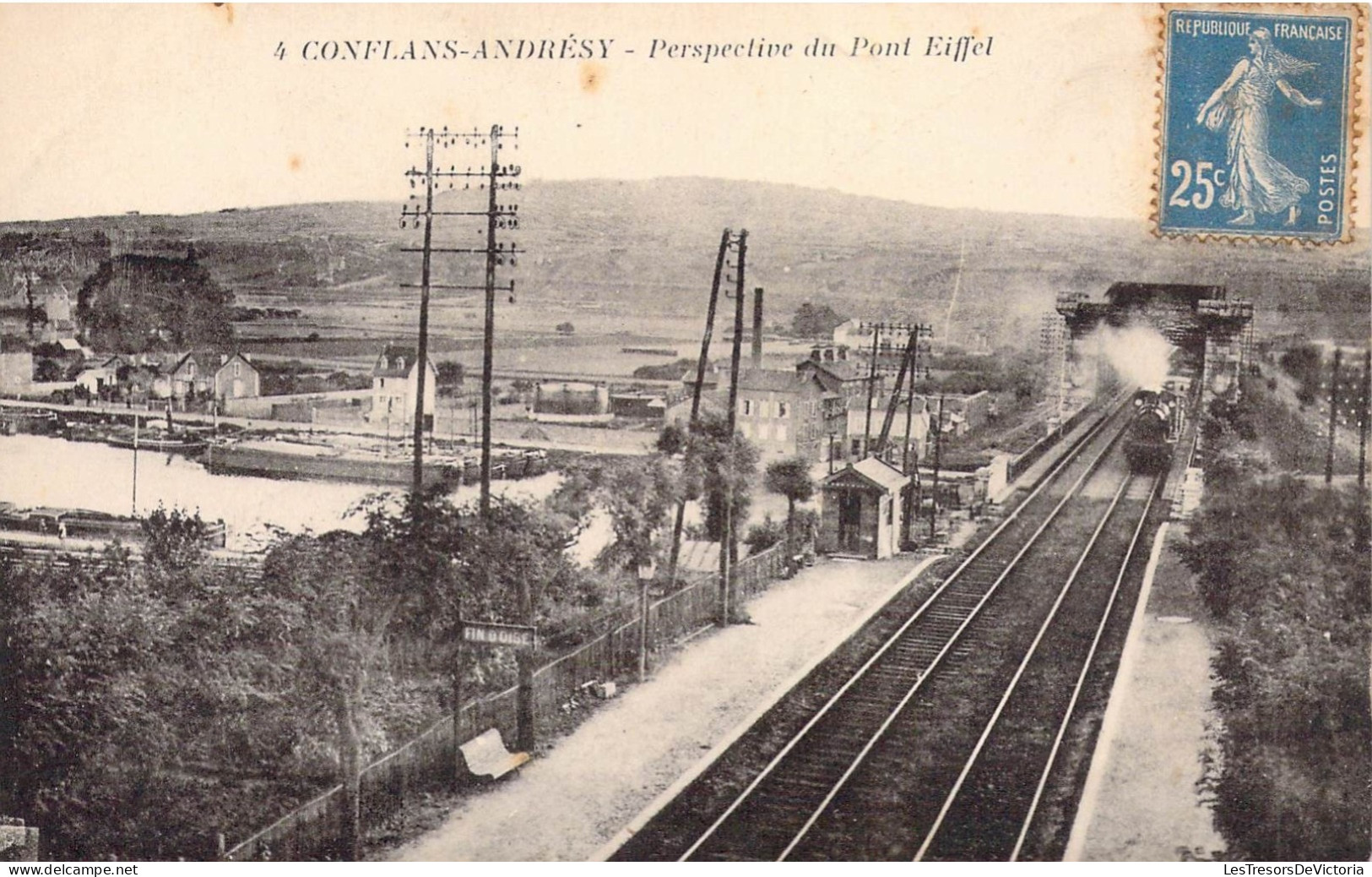 FRANCE - 78 - CONFLANS ANDRESY - Perspective Du Pont Eiffel - Carte Postale Ancienne - Andresy