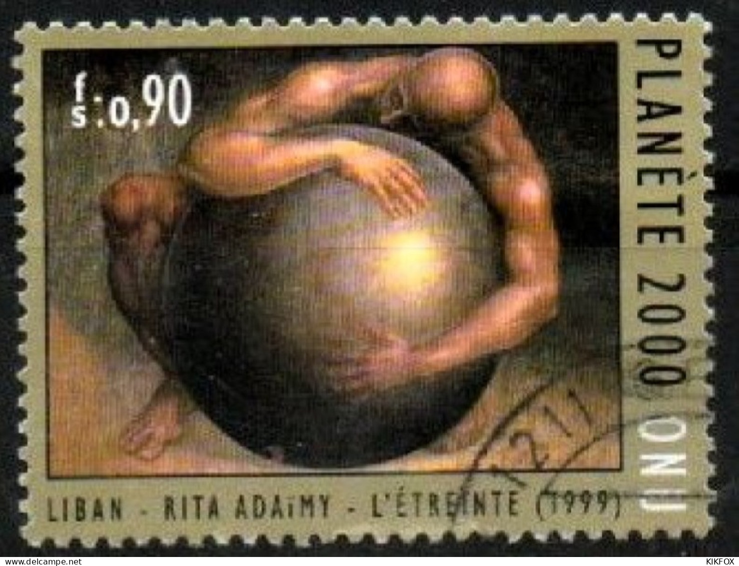 VEREINTE NATIONEN, UNO - GENF 2000,  Mi 389, YT 405,  Planète 2000, GESTEMPELT,OBLITERE - Used Stamps