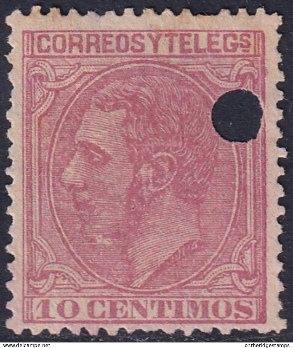 Spain 1879 Sc 244 España Ed 202T Telegraph Punch (taladrado) Cancel - Télégraphe