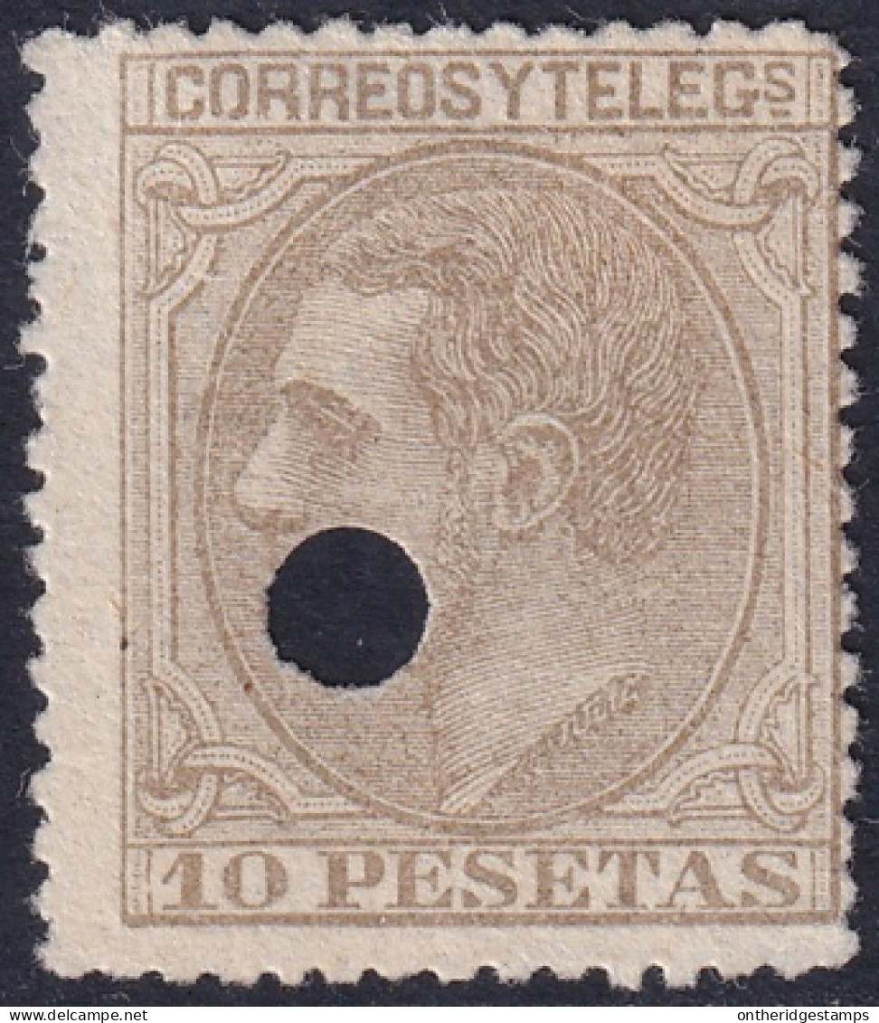 Spain 1879 Sc 251 España Ed 209T Telegraph Punch (taladrado) Cancel - Télégraphe