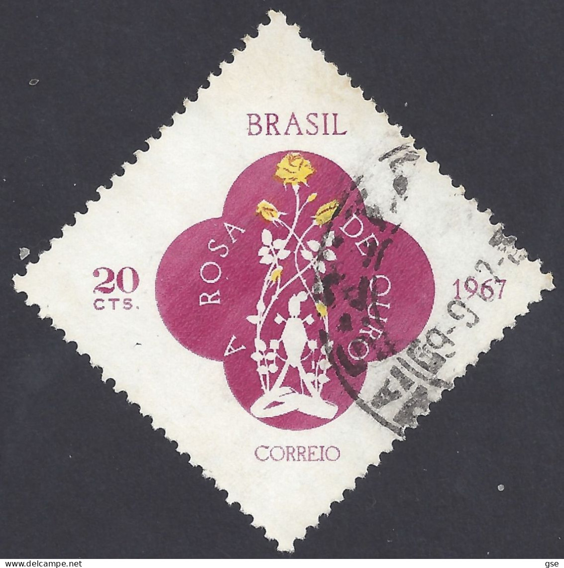 BRASILE 1967 - Yvert 829° - Rose D'oro | - Used Stamps