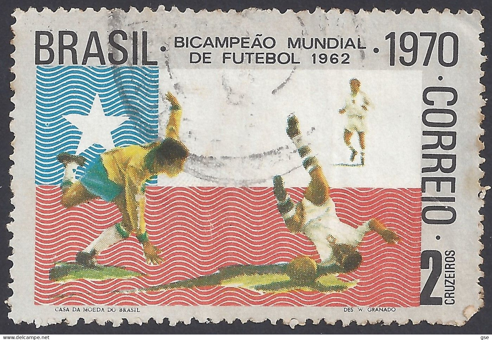 BRASILE 1970 - Yvert 936° - Calcio | - Used Stamps