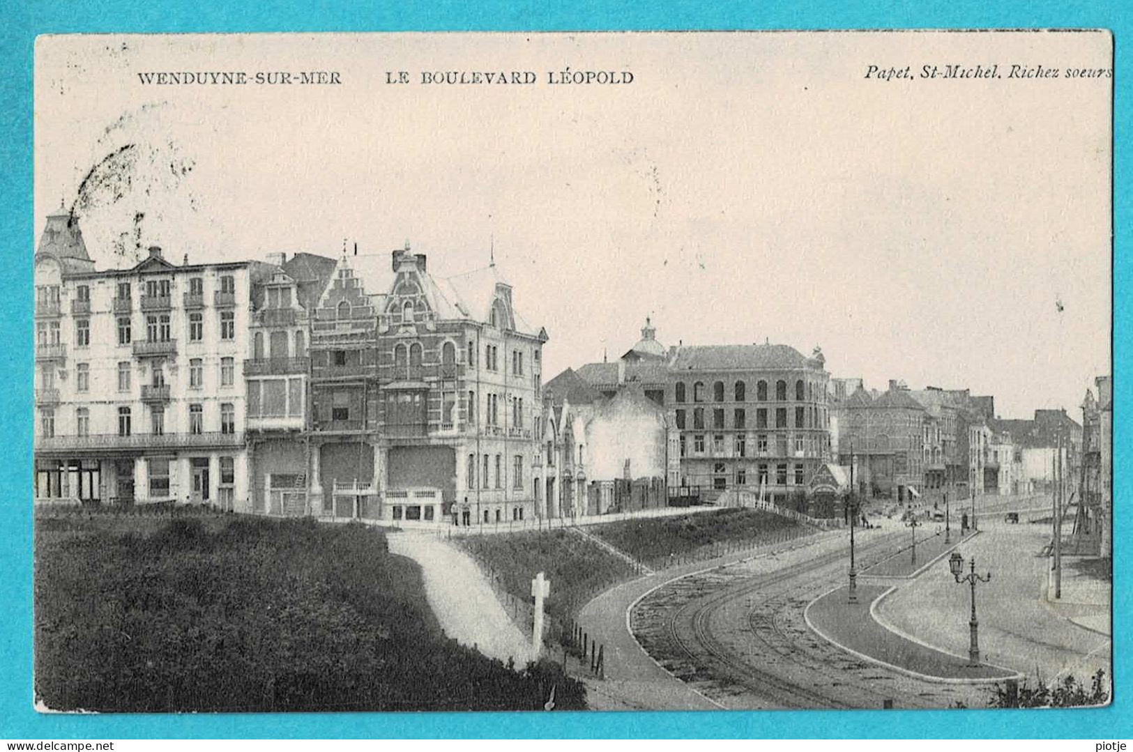 * Wenduine - Wenduyne (Kust - Littoral) * (Papet St Michel Richez Soeurs) Le Boulevard Léopold, Tramway, Old, Rare - Wenduine