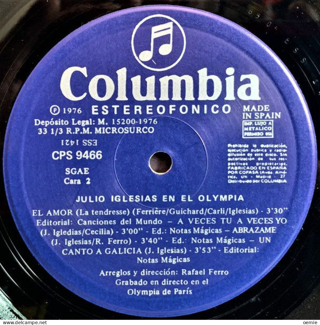 JULIO  IGLESIAS  °°  EN EL OLYMPIA  ANBUM DOUBLE - Other - Spanish Music