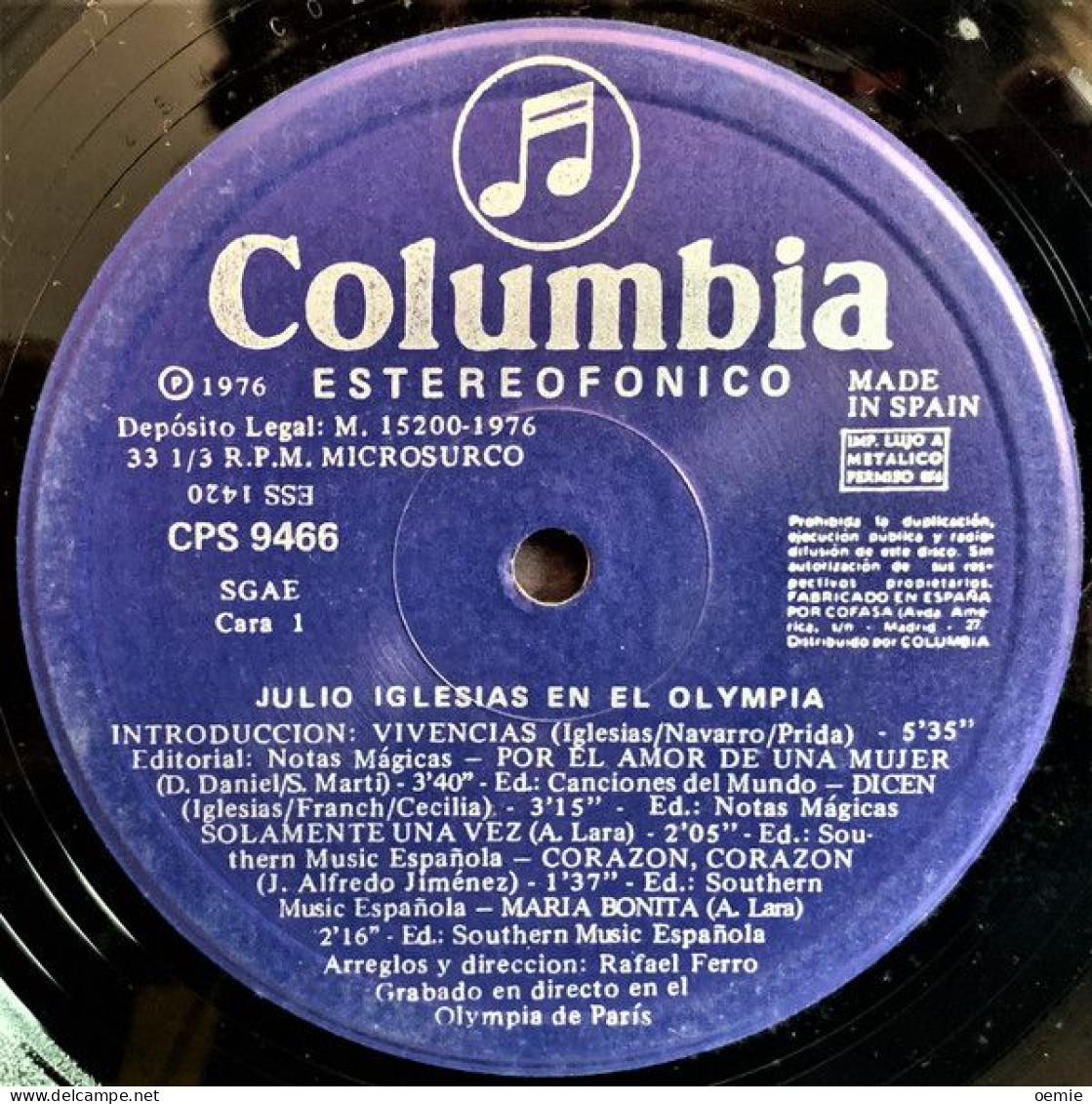 JULIO  IGLESIAS  °°  EN EL OLYMPIA  ANBUM DOUBLE - Other - Spanish Music