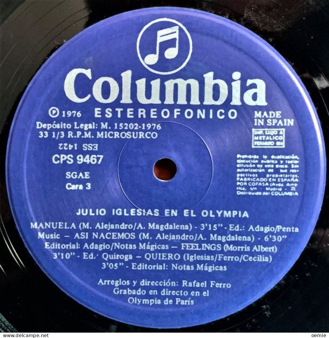 JULIO  IGLESIAS  °°  EN EL OLYMPIA  ANBUM DOUBLE - Other - Spanish Music