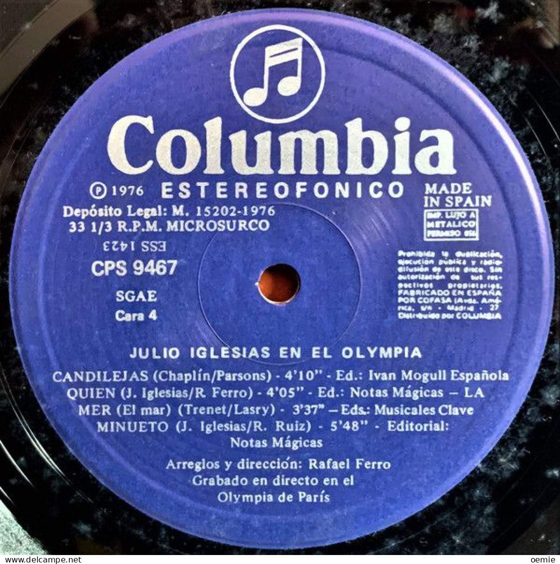 JULIO  IGLESIAS  °°  EN EL OLYMPIA  ANBUM DOUBLE - Other - Spanish Music