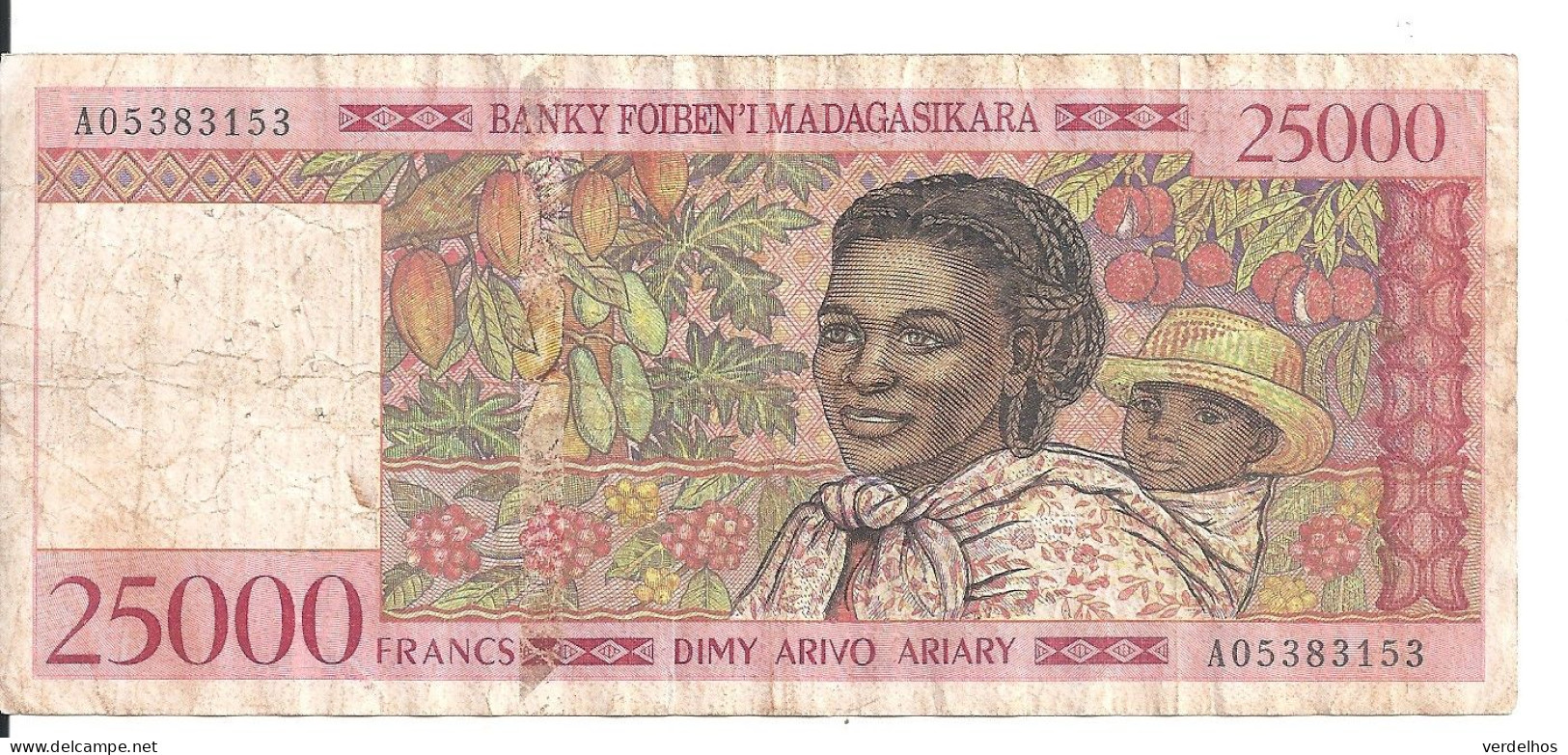 MADAGASCAR 25000 FRANCS ND1998 VF P 82 - Madagaskar