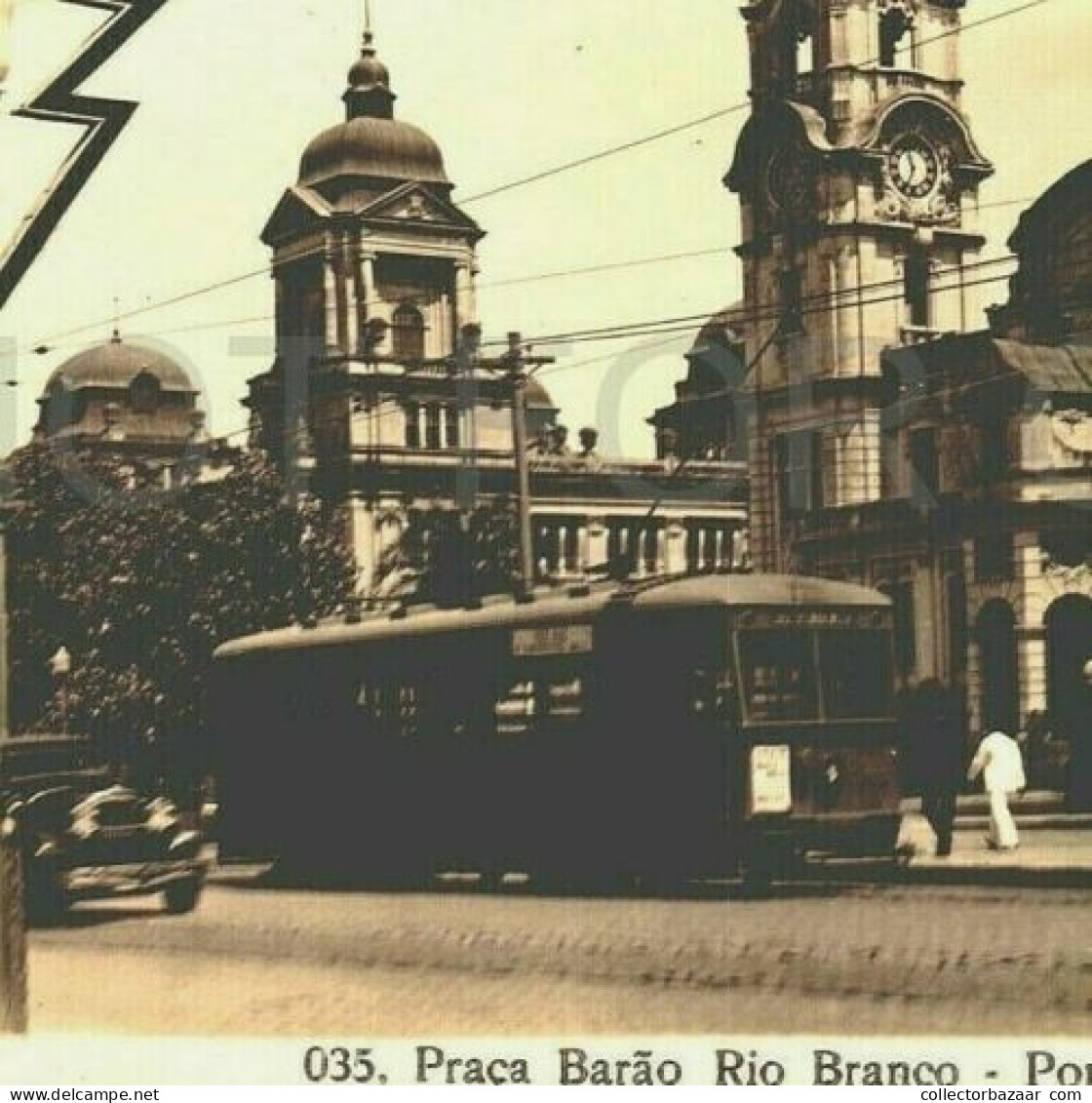 Tramway Brazil Porto Alegre Real Photo Original Postcard C1900 Edc. Abelheira - Porto Alegre