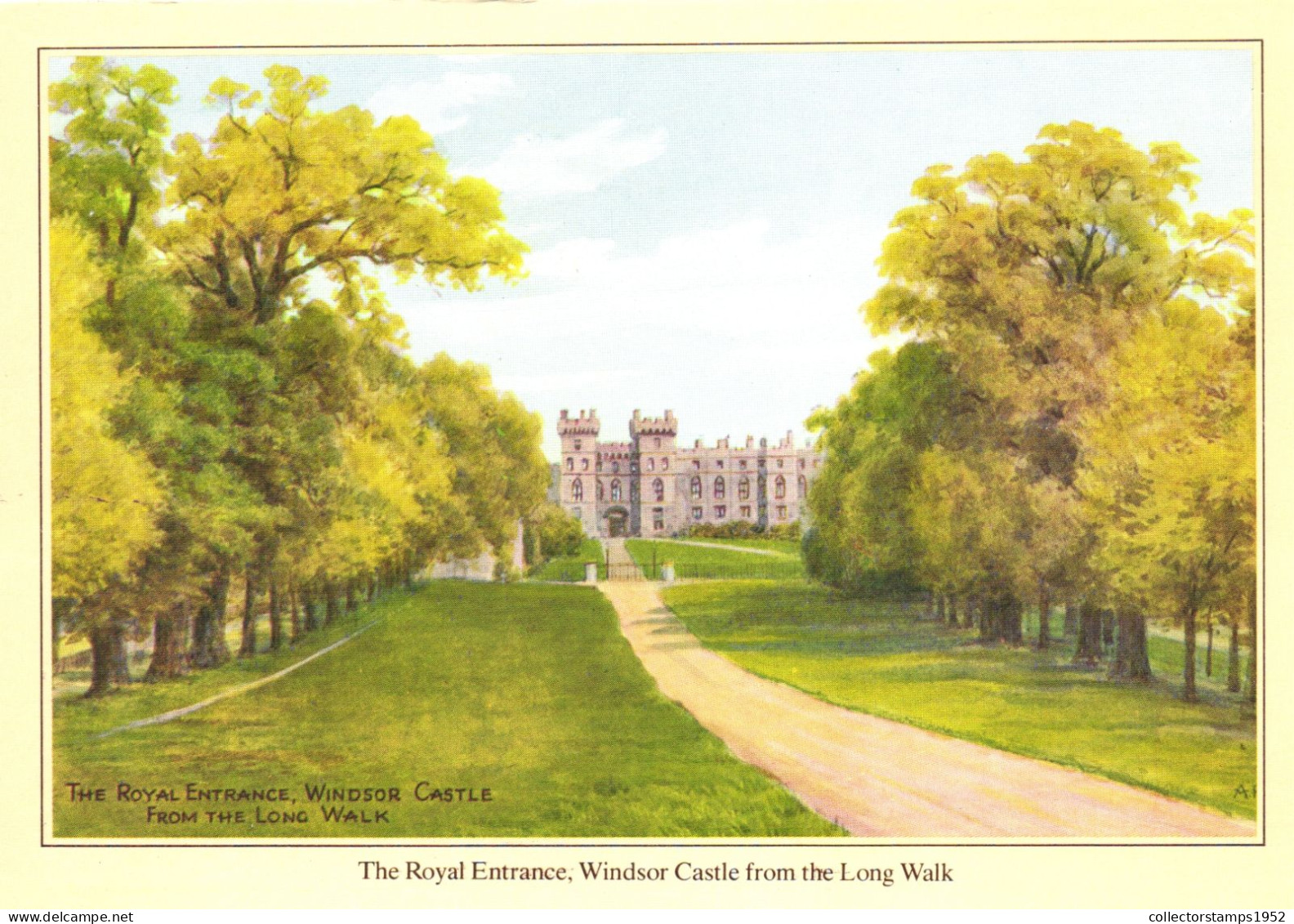 PAINTING, THE ROYAL ENTRANCE, WINDSOR CASTLE FROM THE LONG WALK, QUINTON, POSTCARD - Quinton, AR