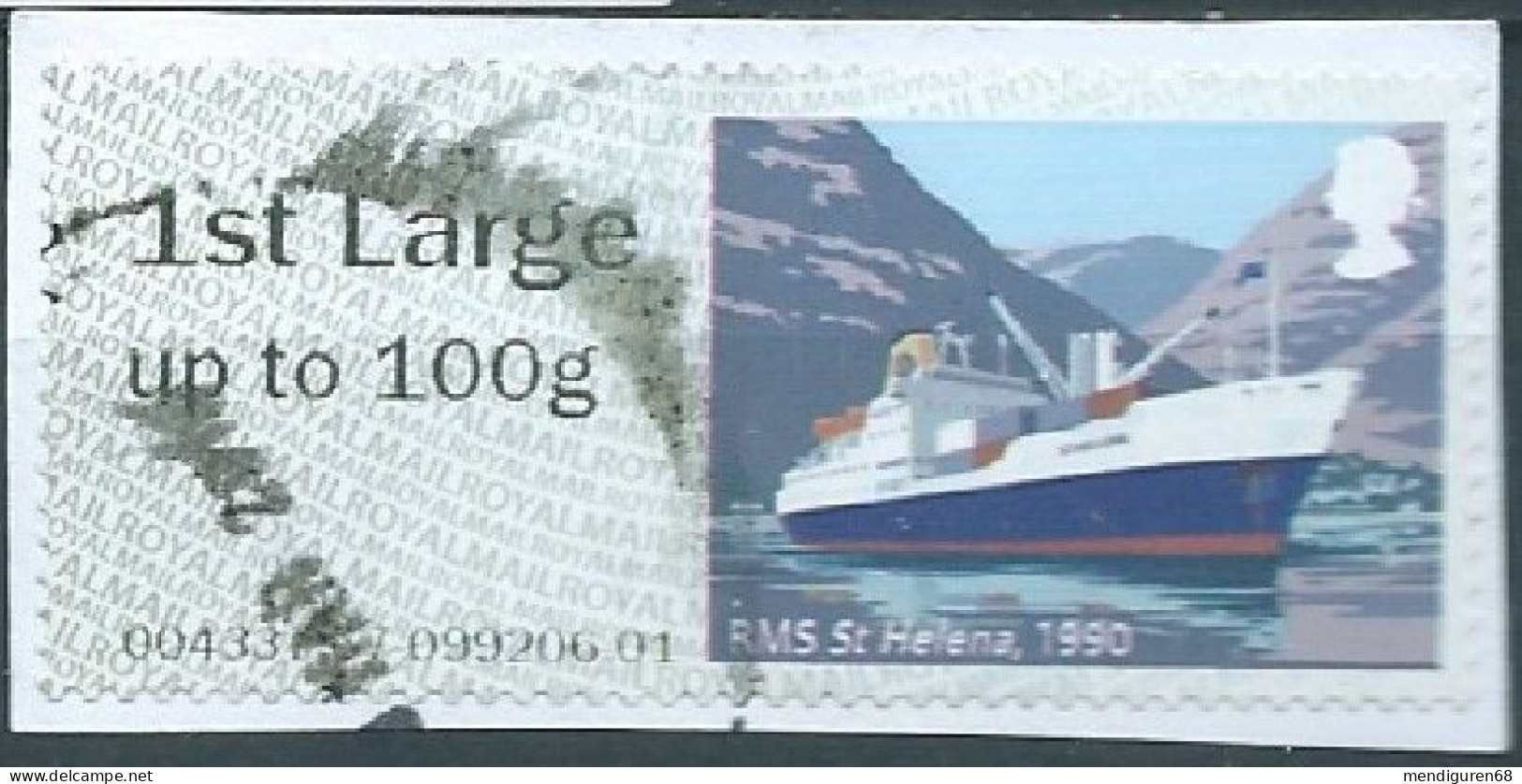 GROSBRITANNIEN GRANDE BRETAGNE GB 2018 POST&GO HERITAGE MAIL BY SEA:RMS ST HELENA FC Upto 100g SG FS212 MI AT144 YT D143 - Post & Go Stamps