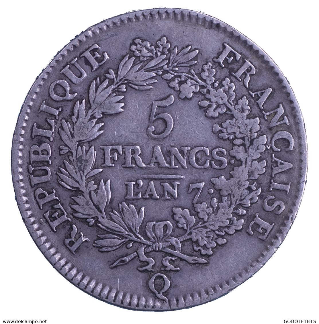 Directoire-Union Et Force 5 Francs An 5 (1797) Perpignan - 1795-1799 Directoire