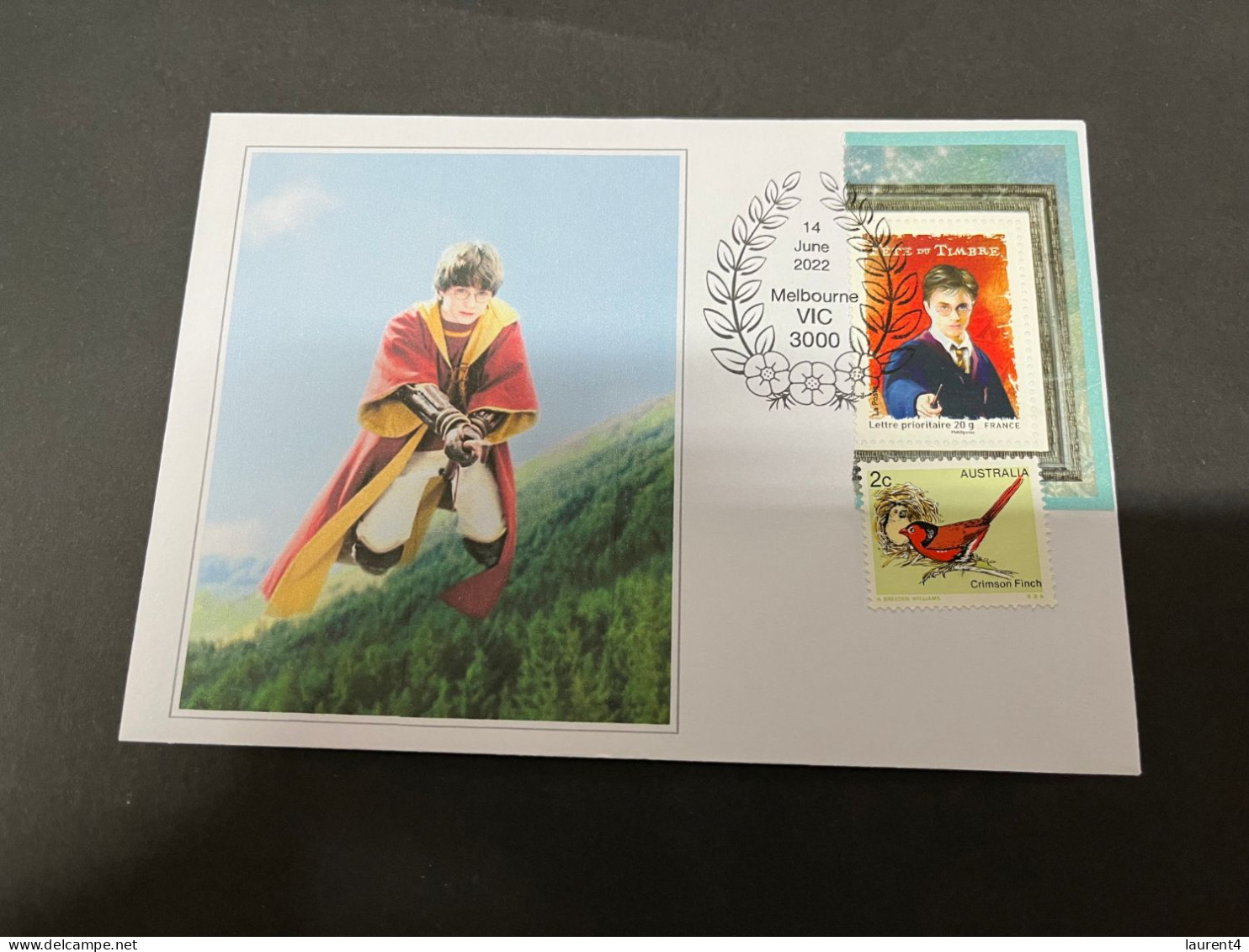 24-8-2023 (3 T 8) Australia + France - Harry Potter - (with French Harry Potter Stamp) - Storia Postale