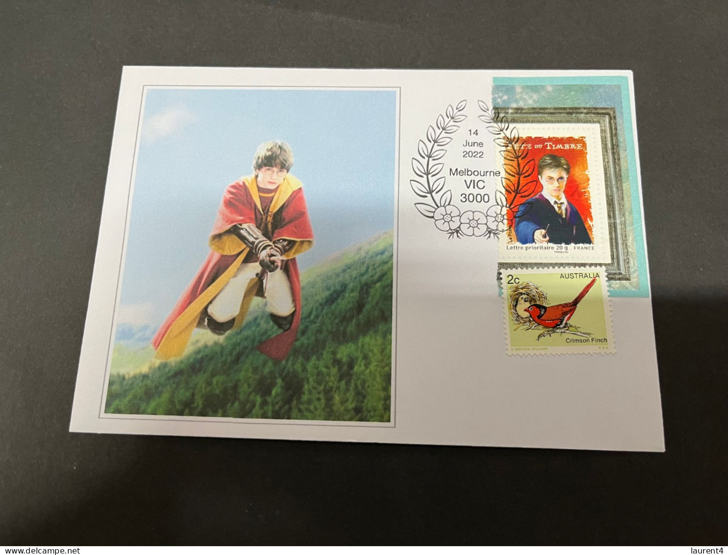 24-8-2023 (3 T 8) Australia + France - Harry Potter - (with French Harry Potter Stamp) - Brieven En Documenten